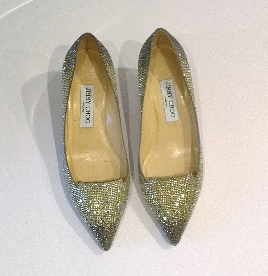 Jimmy Choo Strass Kitten Heels rhinestone shoes Allure