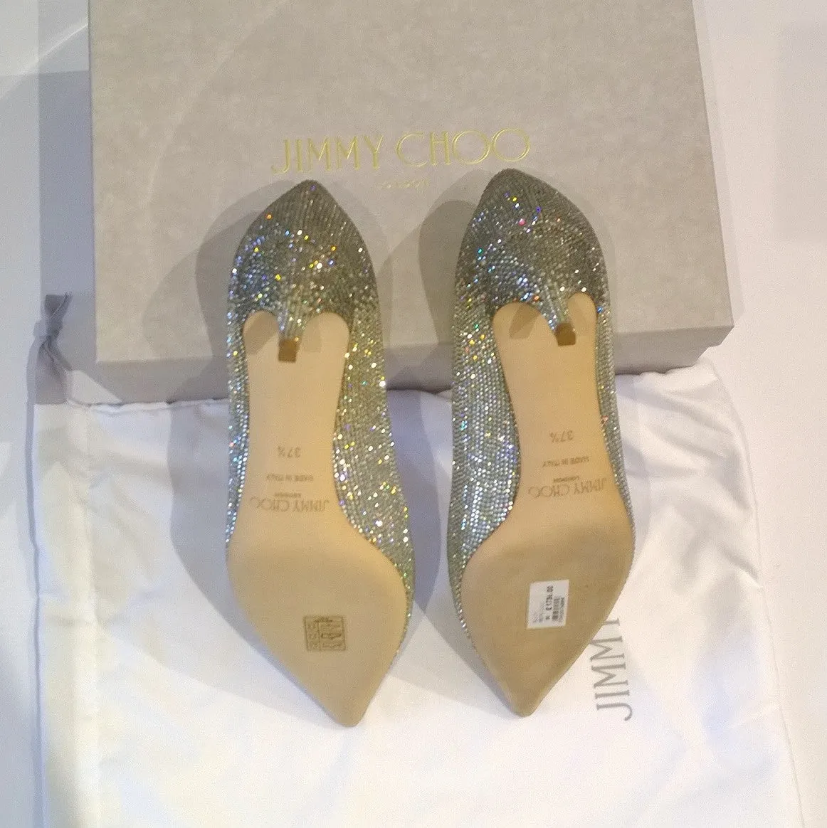 Jimmy Choo Strass Kitten Heels rhinestone shoes Allure