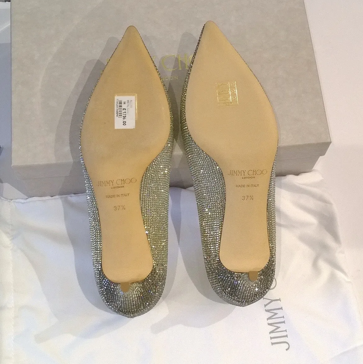 Jimmy Choo Strass Kitten Heels rhinestone shoes Allure