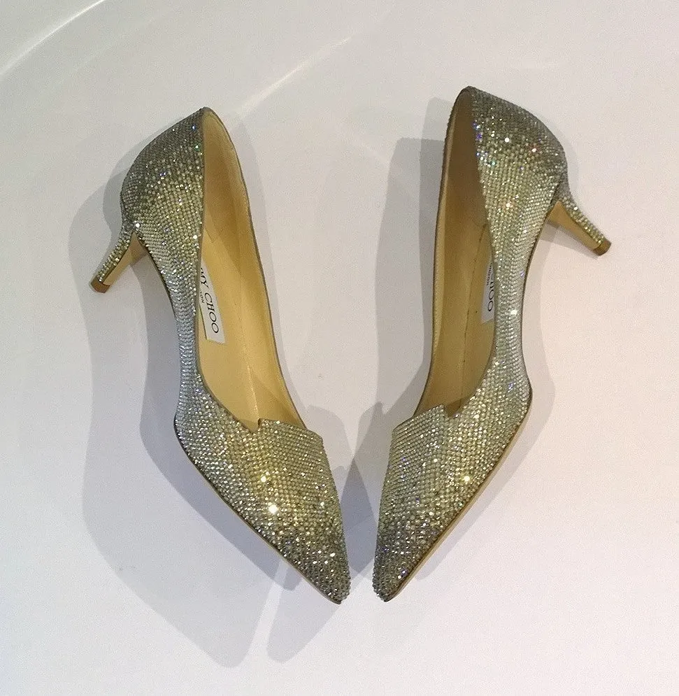 Jimmy Choo Strass Kitten Heels rhinestone shoes Allure