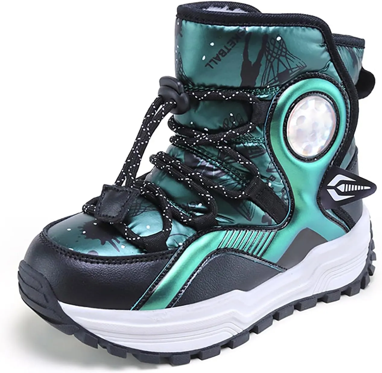 Kids Girls Thickened Warm Snow Boots Insulated Faux Fr Comfort Cozy Lined Water-esistant Non-Slip Riding Boots
