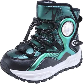 Kids Girls Thickened Warm Snow Boots Insulated Faux Fr Comfort Cozy Lined Water-esistant Non-Slip Riding Boots
