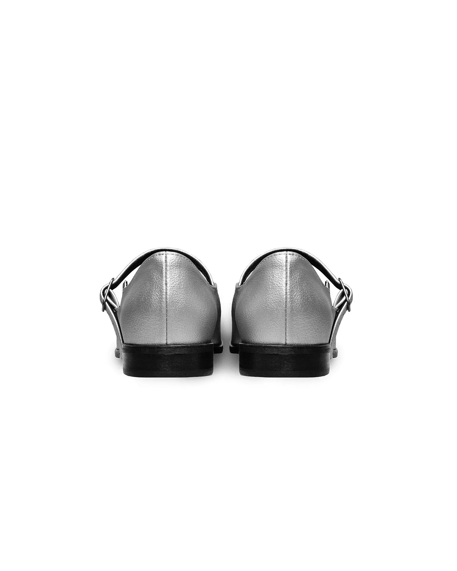 Mary Jane Pumps Silver ballerinas made of Vegea grape leather