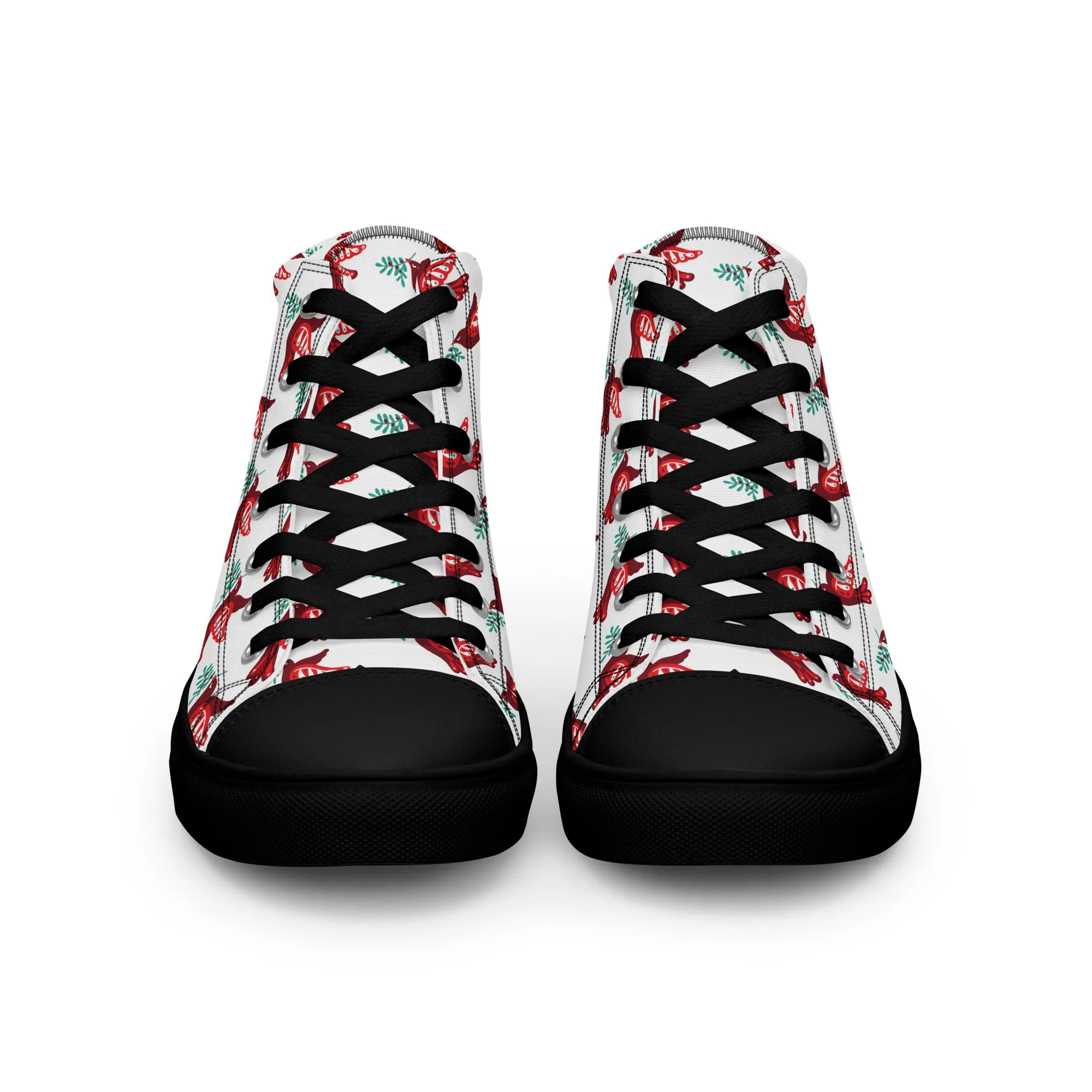 Men Christmas High Top Canvas Shoes (Glamourange Holiday Magic Canvas Shoes For Men - 002)