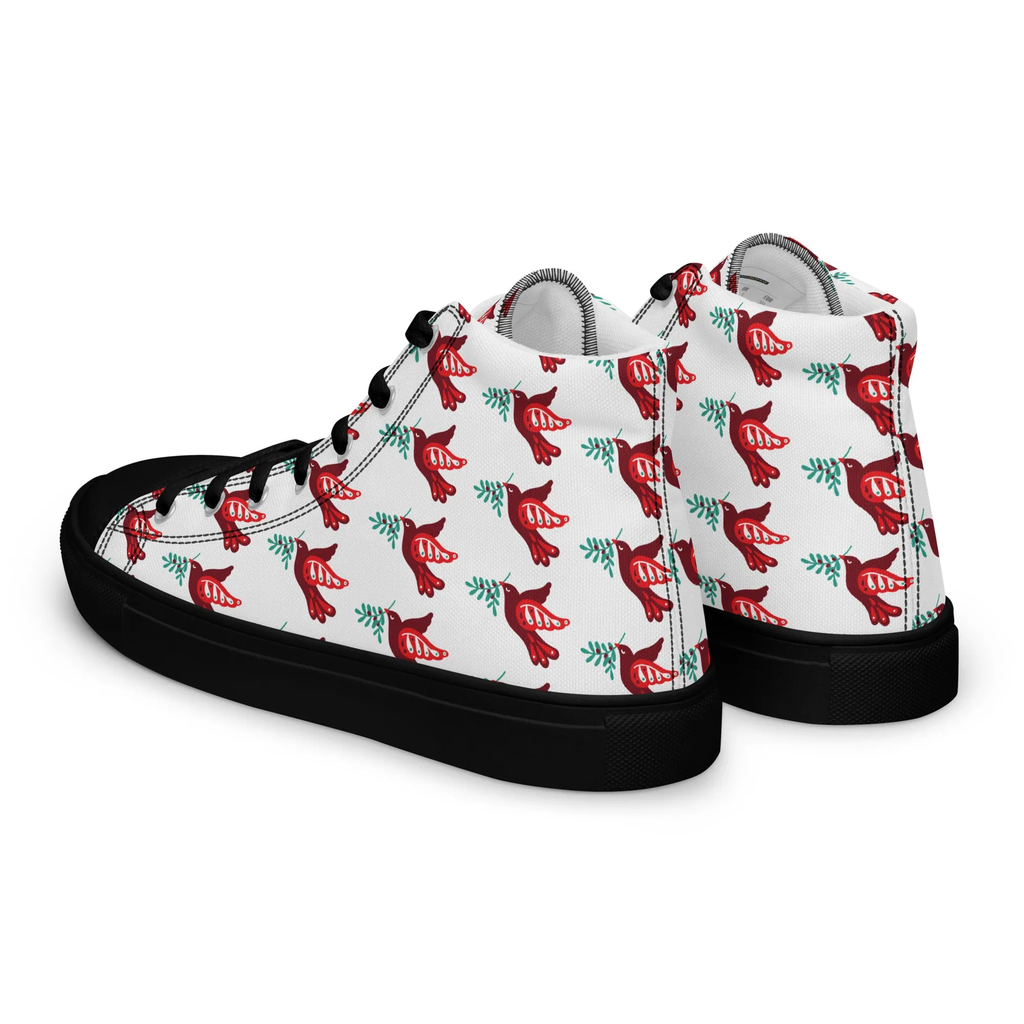 Men Christmas High Top Canvas Shoes (Glamourange Holiday Magic Canvas Shoes For Men - 002)