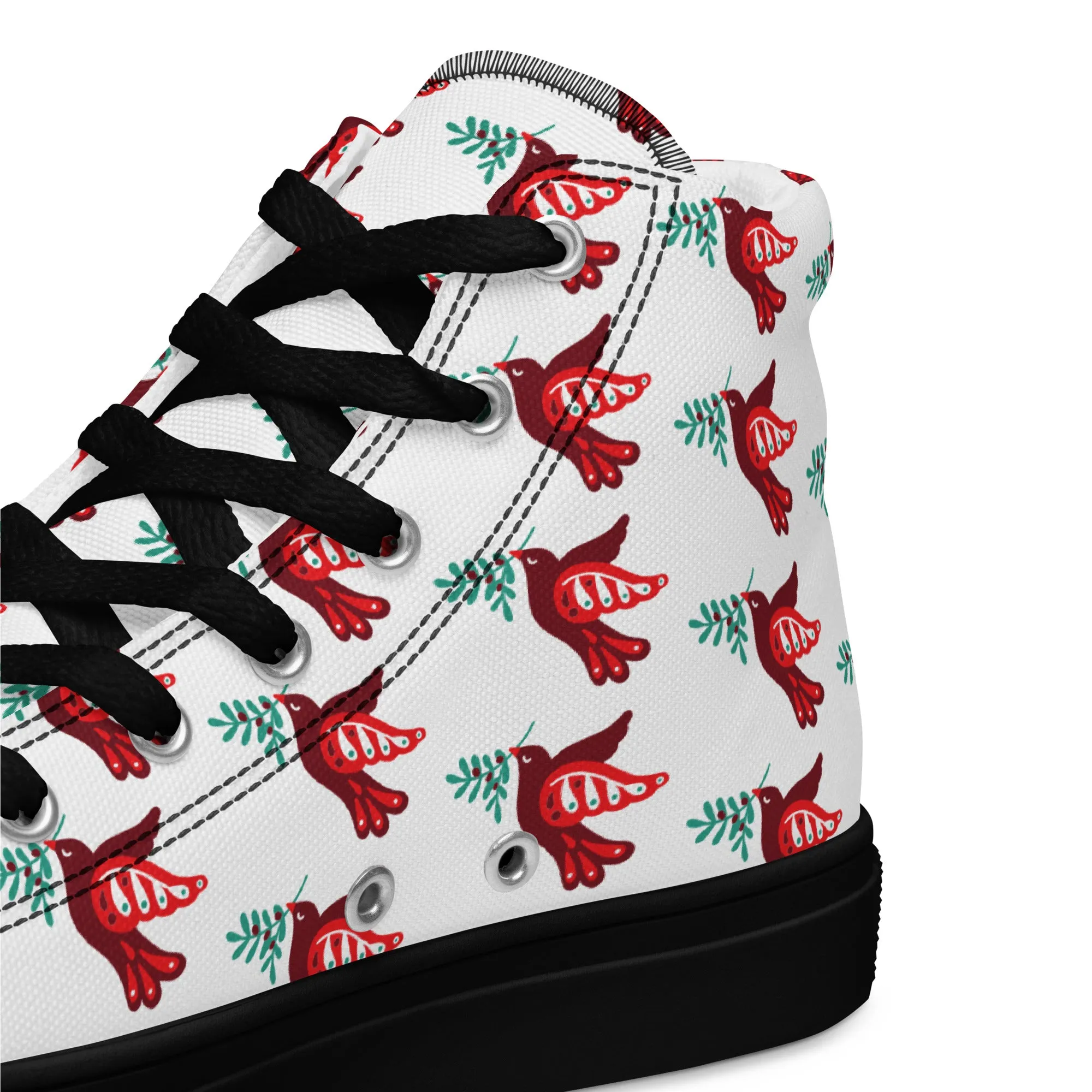 Men Christmas High Top Canvas Shoes (Glamourange Holiday Magic Canvas Shoes For Men - 002)