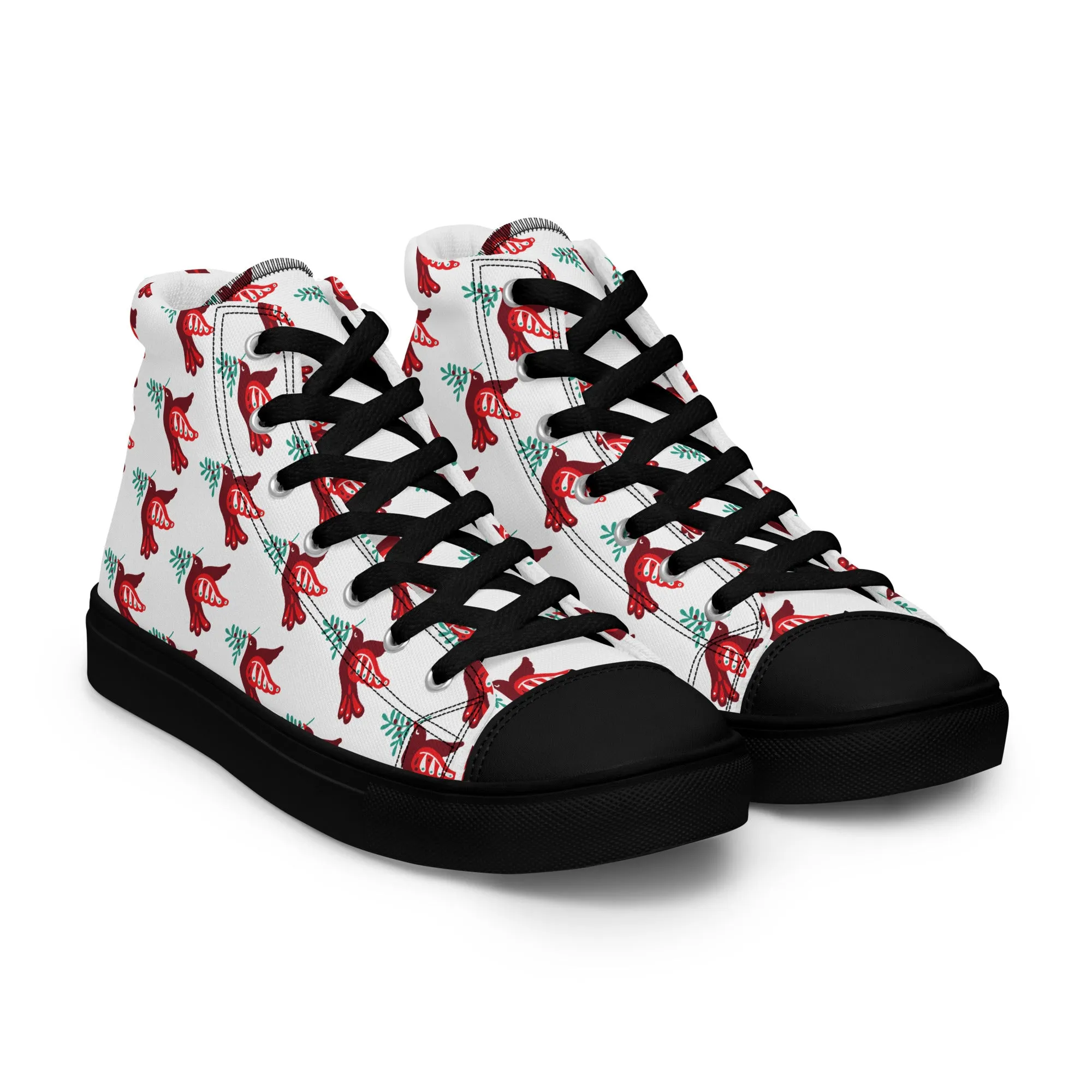 Men Christmas High Top Canvas Shoes (Glamourange Holiday Magic Canvas Shoes For Men - 002)