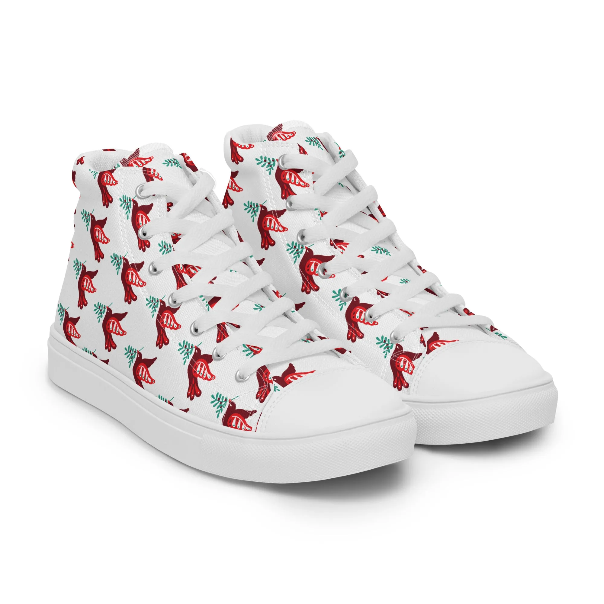 Men Christmas High Top Canvas Shoes (Glamourange Holiday Magic Canvas Shoes For Men - 002)