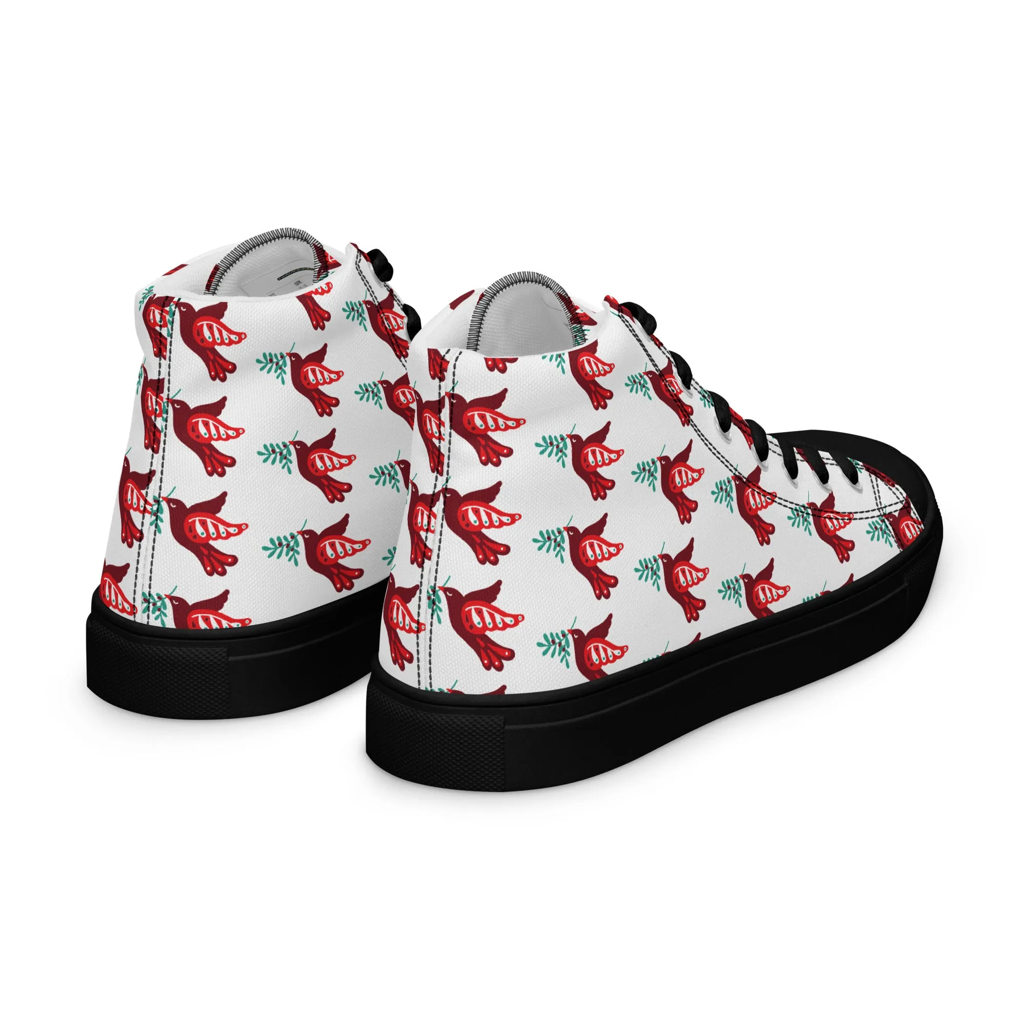 Men Christmas High Top Canvas Shoes (Glamourange Holiday Magic Canvas Shoes For Men - 002)
