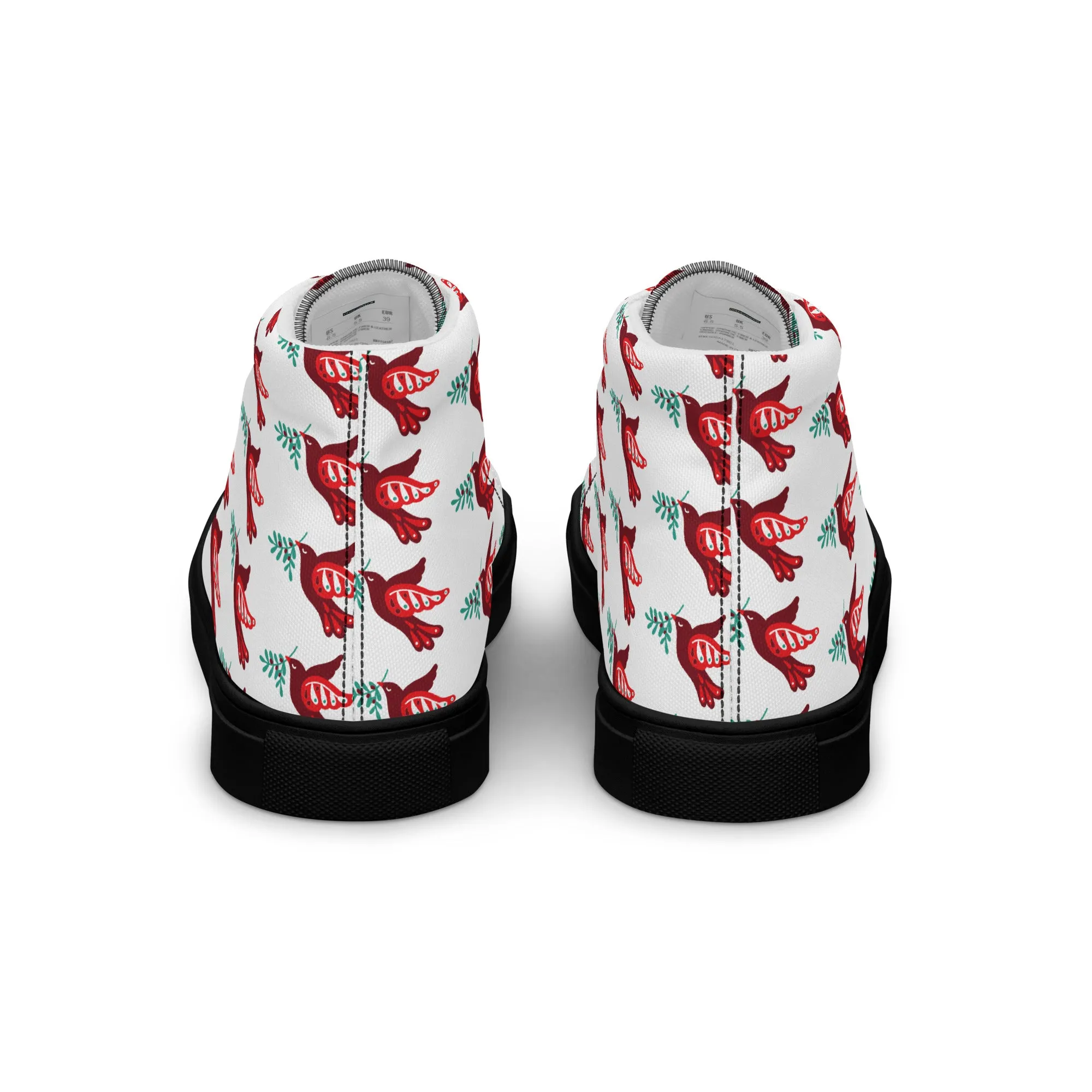 Men Christmas High Top Canvas Shoes (Glamourange Holiday Magic Canvas Shoes For Men - 002)