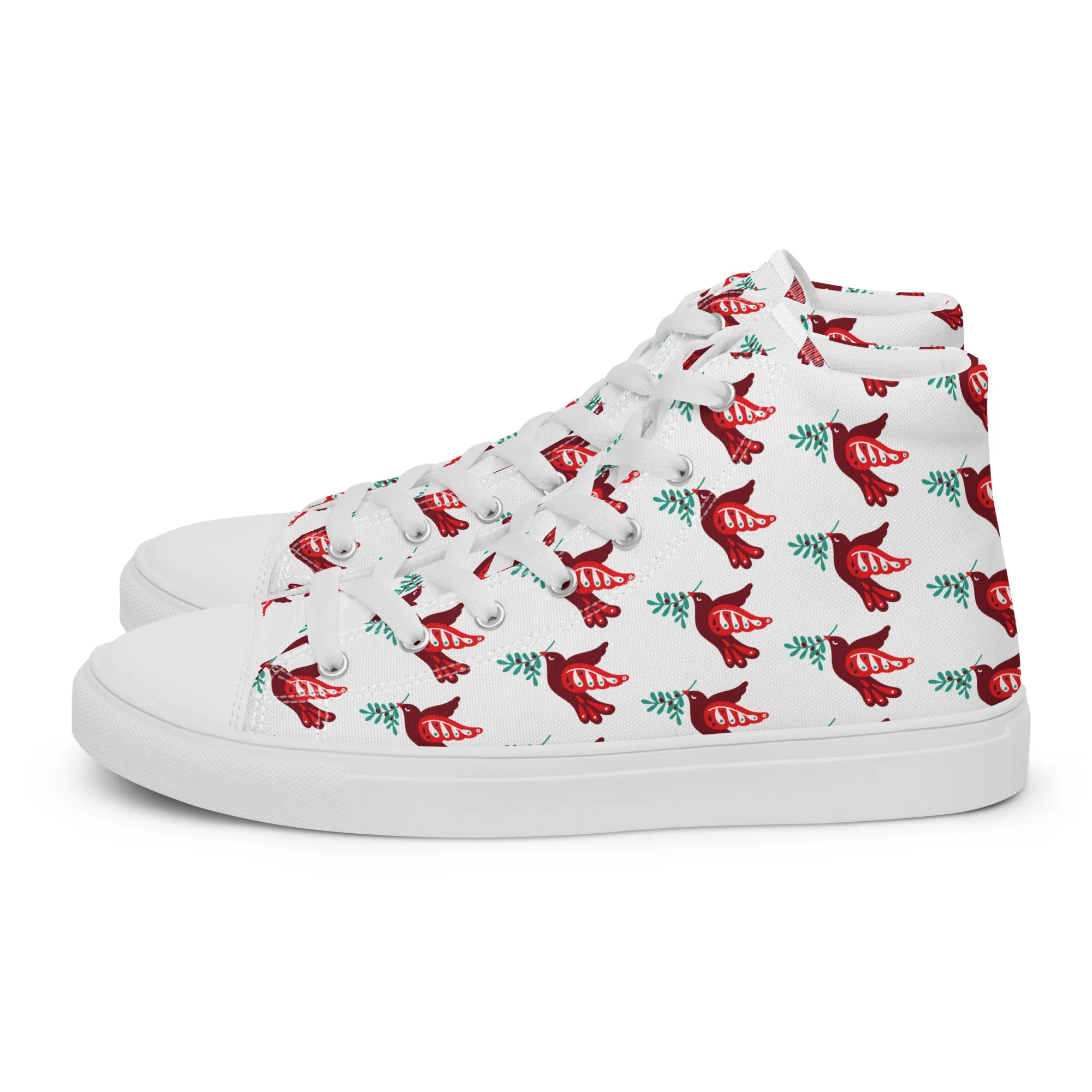 Men Christmas High Top Canvas Shoes (Glamourange Holiday Magic Canvas Shoes For Men - 002)