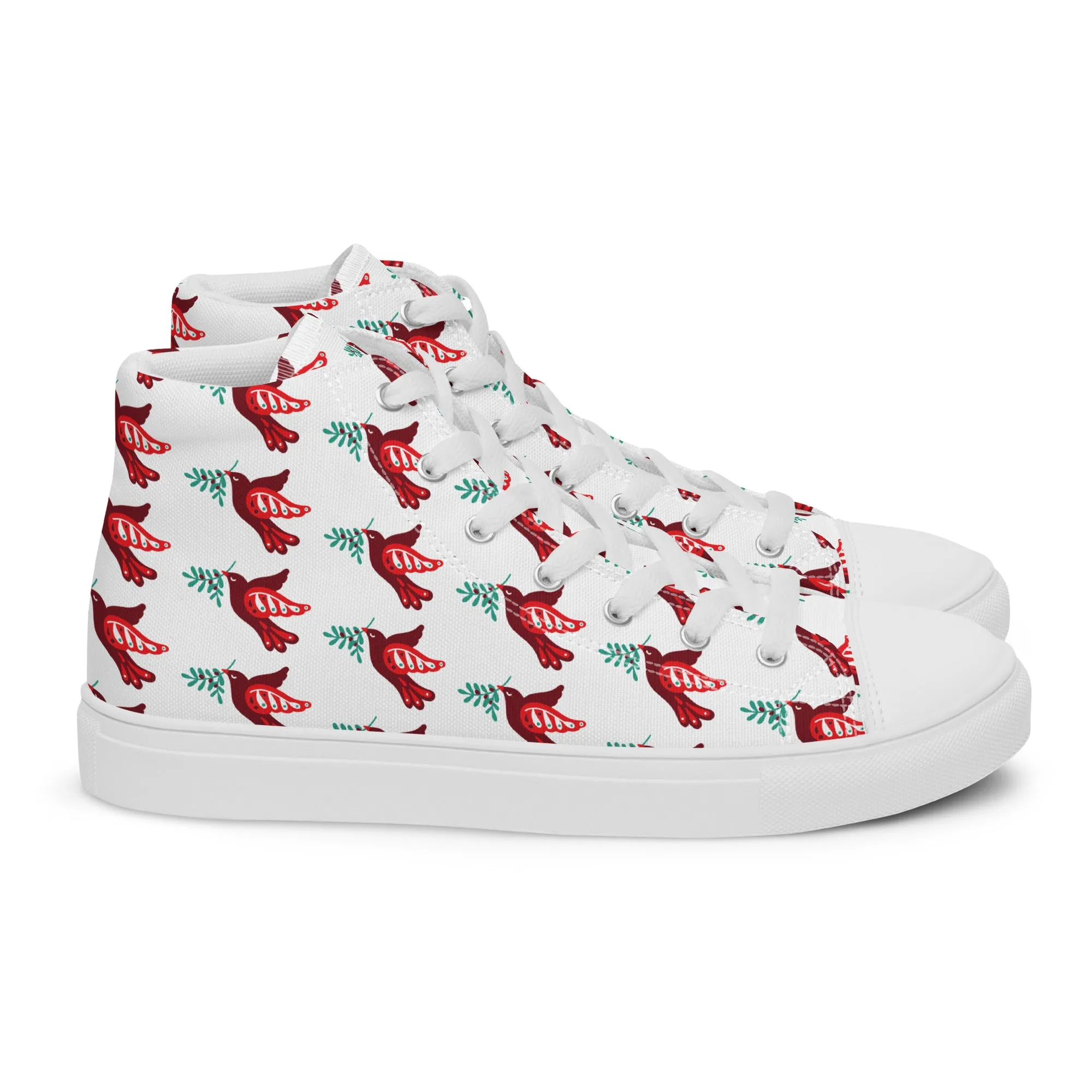 Men Christmas High Top Canvas Shoes (Glamourange Holiday Magic Canvas Shoes For Men - 002)