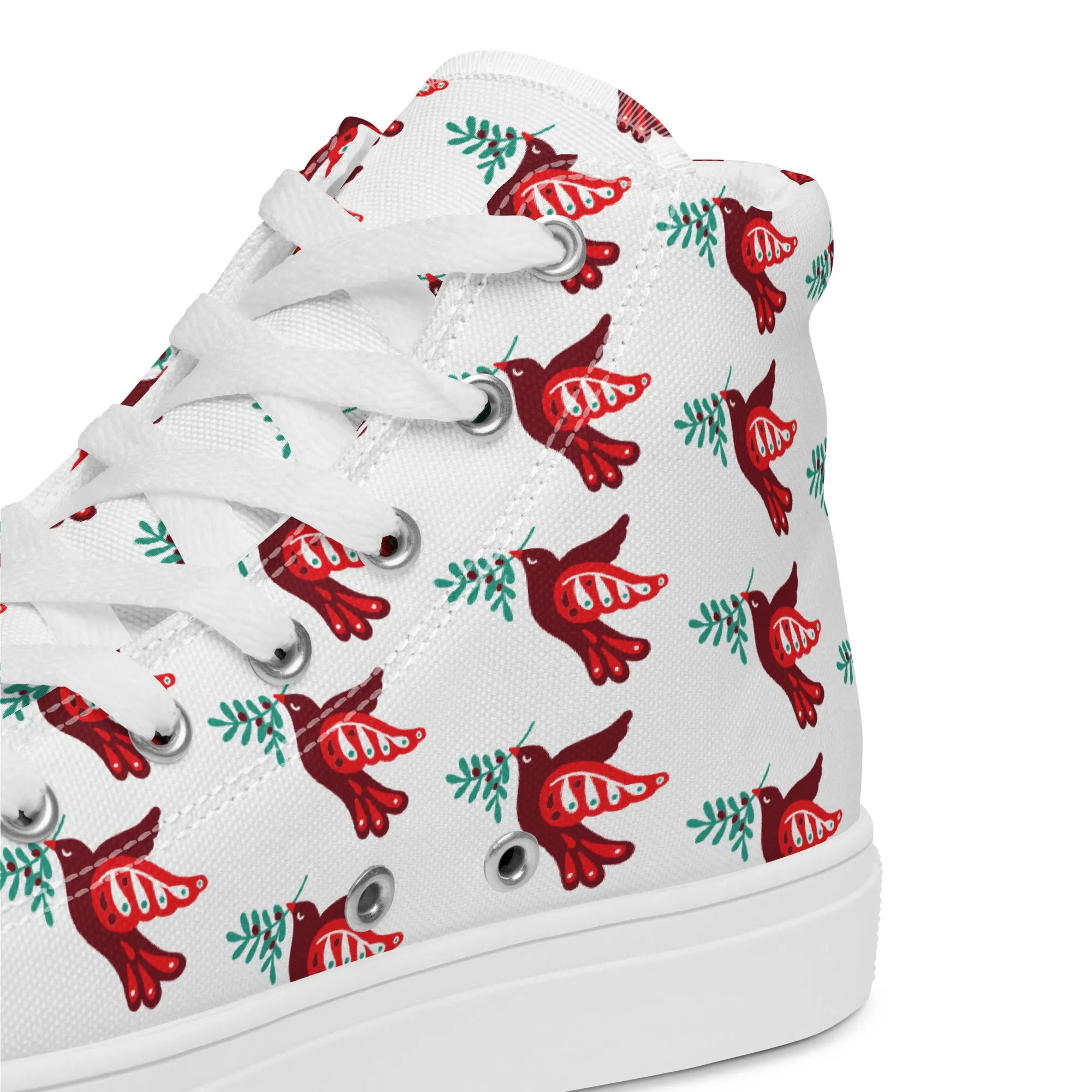 Men Christmas High Top Canvas Shoes (Glamourange Holiday Magic Canvas Shoes For Men - 002)