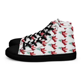 Men Christmas High Top Canvas Shoes (Glamourange Holiday Magic Canvas Shoes For Men - 002)