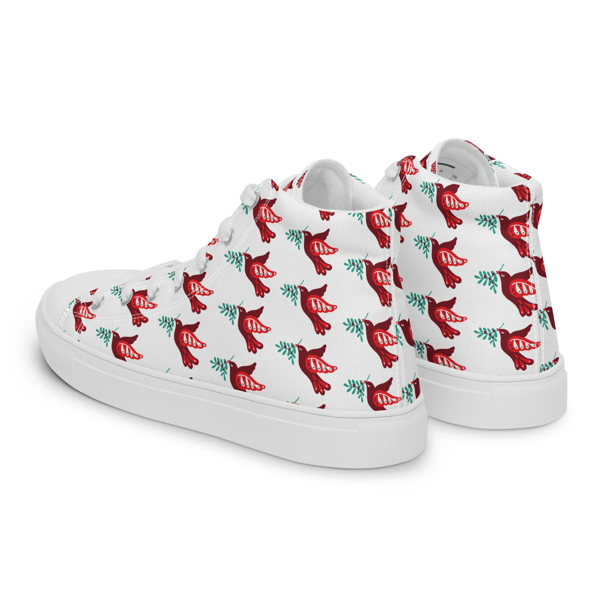 Men Christmas High Top Canvas Shoes (Glamourange Holiday Magic Canvas Shoes For Men - 002)