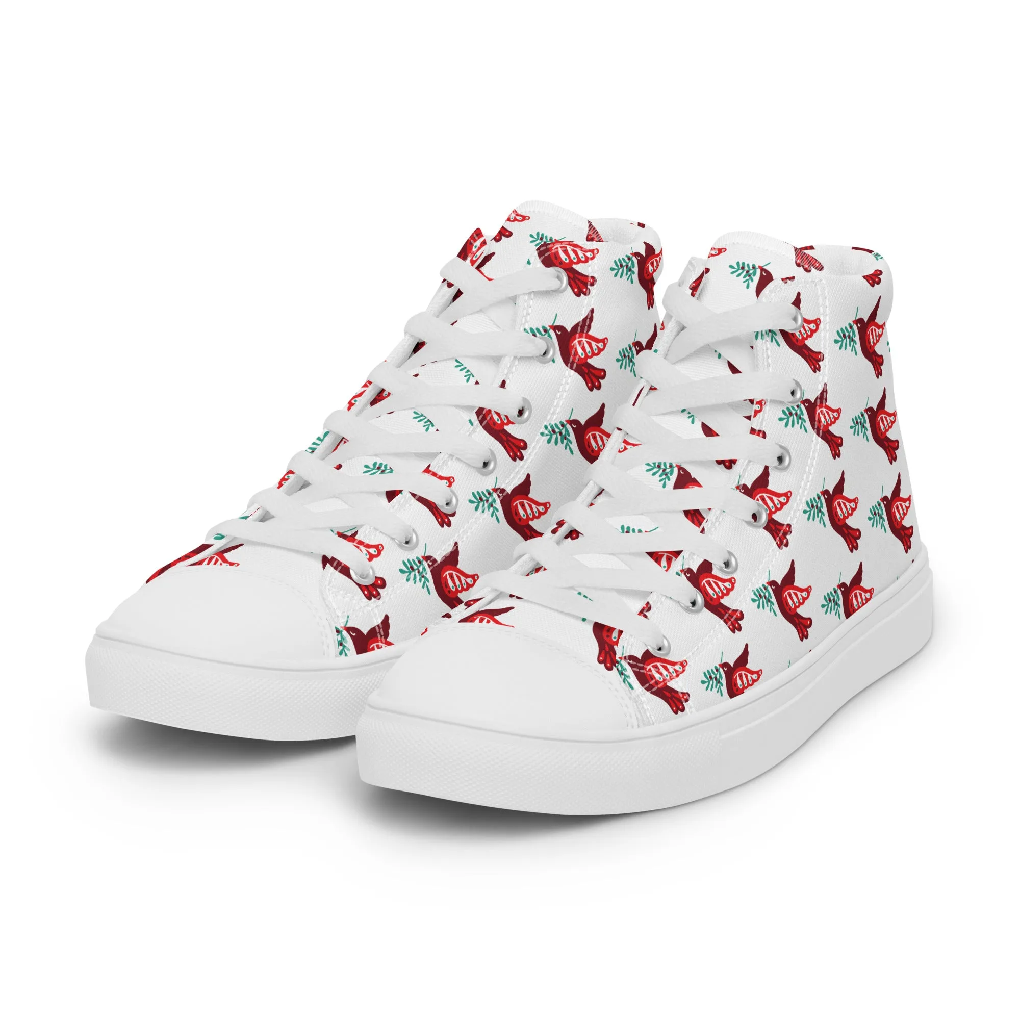 Men Christmas High Top Canvas Shoes (Glamourange Holiday Magic Canvas Shoes For Men - 002)