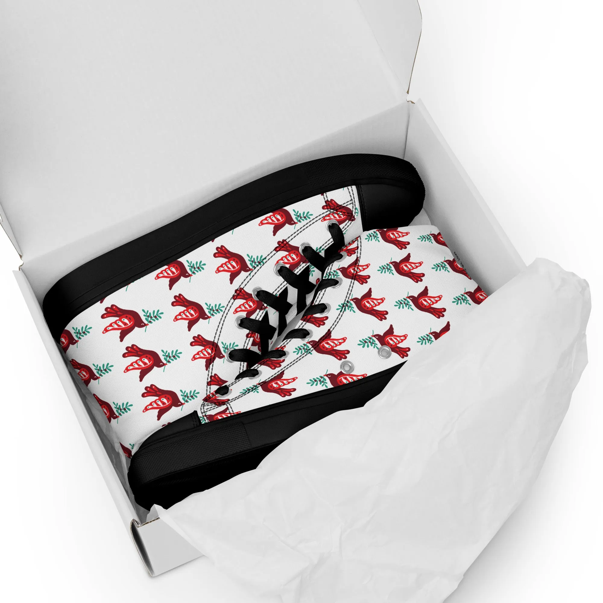 Men Christmas High Top Canvas Shoes (Glamourange Holiday Magic Canvas Shoes For Men - 002)