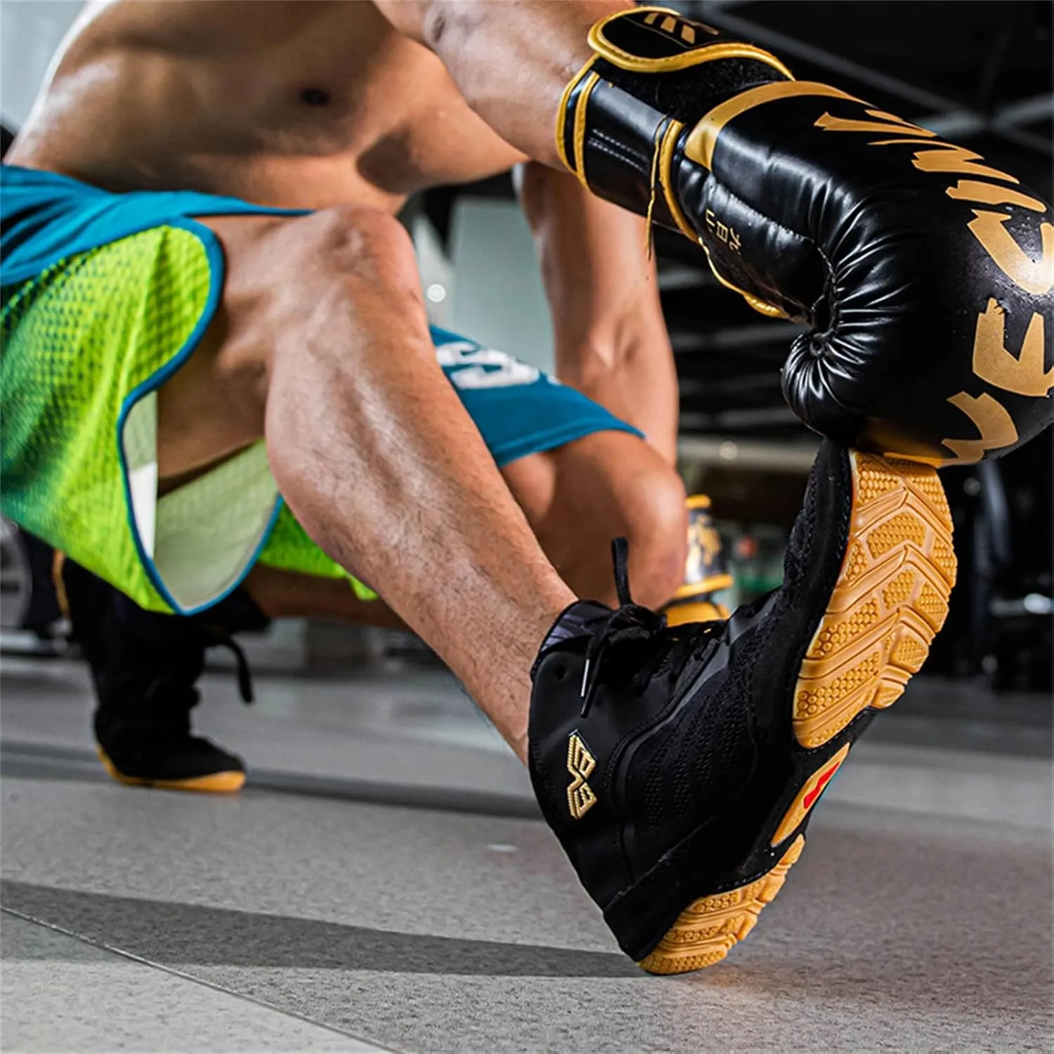 Mens Boxing Shoes Breathable Squat Sports Trainers Casual Wrestling Fitness Athletic Sneakers