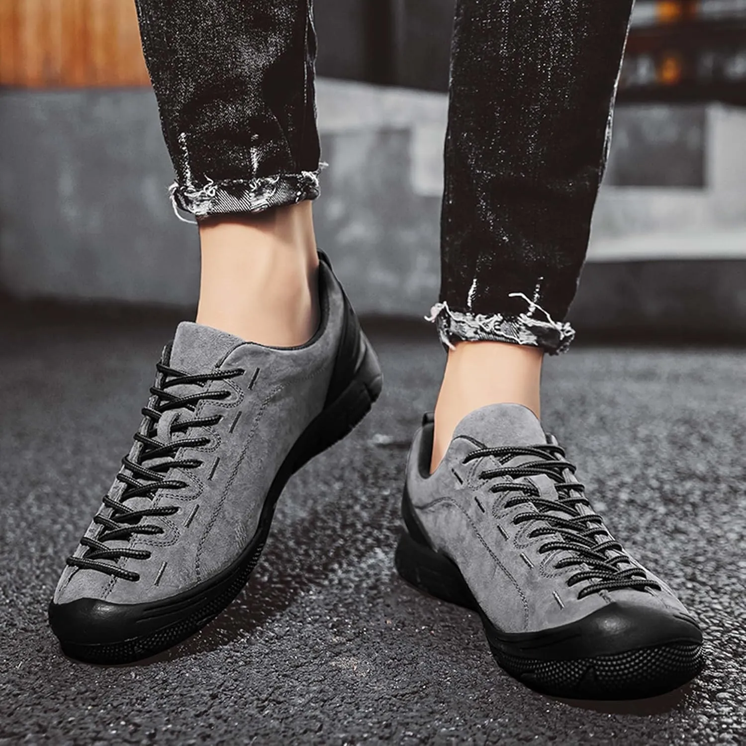 Men's Retro Casual Leather Shoes Classic Lightweight Comfortable for Driving Riding Walking Shoes, Derby Men's Business Dress Shoes Round Toe Dance Shoes