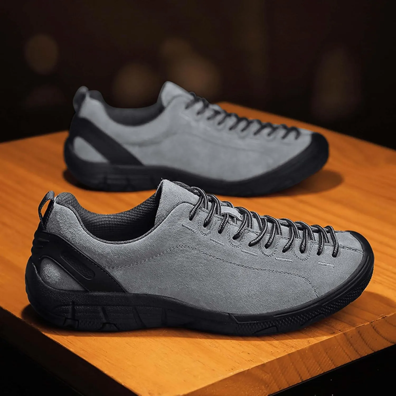 Men's Retro Casual Leather Shoes Classic Lightweight Comfortable for Driving Riding Walking Shoes, Derby Men's Business Dress Shoes Round Toe Dance Shoes