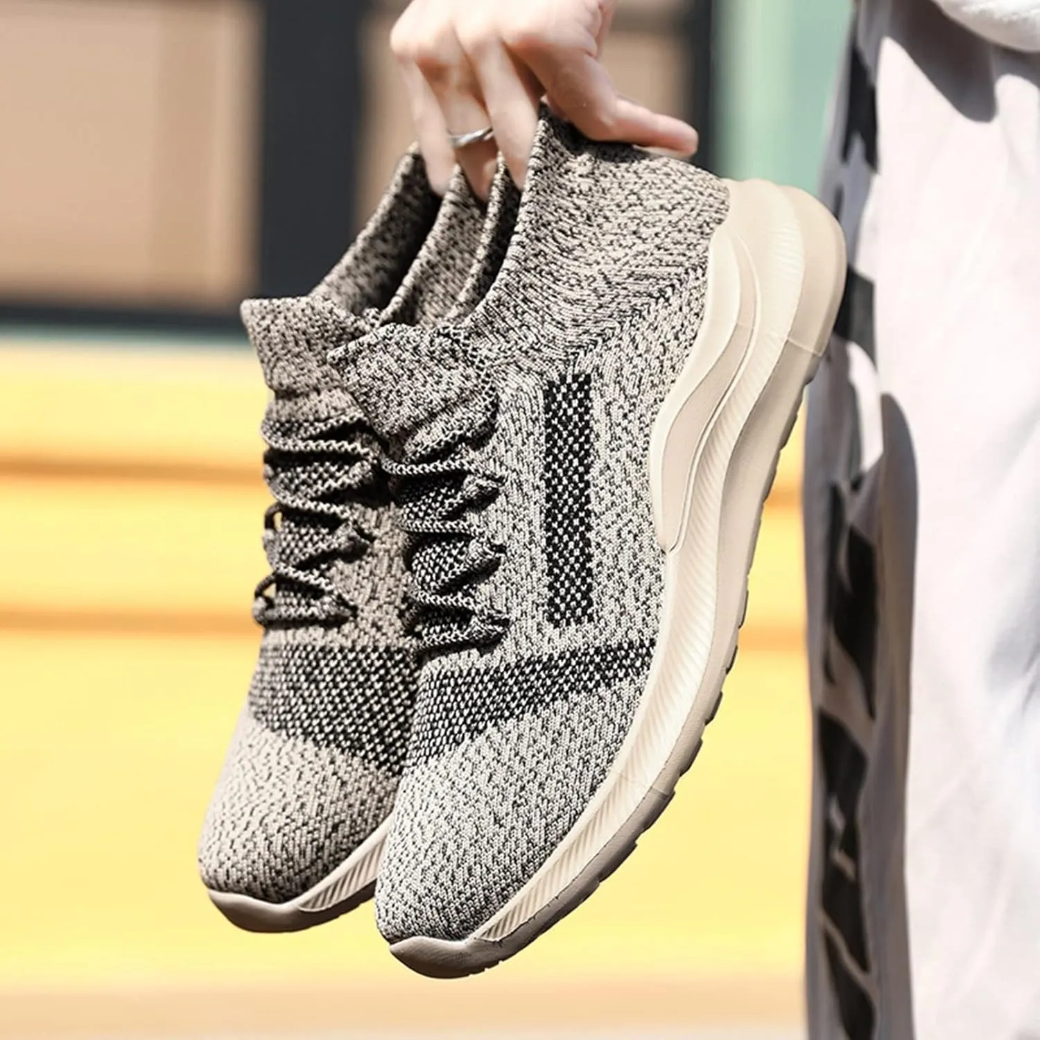 Mens Tennis Shoes Mens Athletic Shoes Slip on Shoe for Men Tennis Shoe for Men Mesh Breathable Sneaker