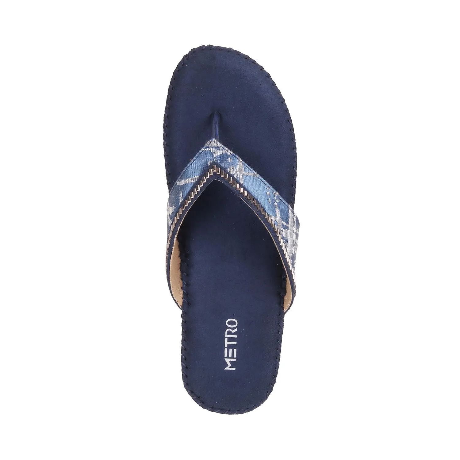 Metro Women Blue Flat Comfort Sandal UK/7 EU/40 (44-32)