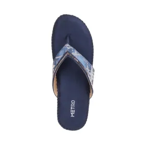 Metro Women Blue Flat Comfort Sandal UK/7 EU/40 (44-32)