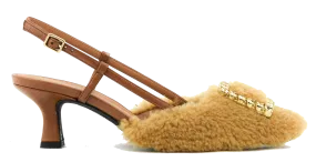 PAULWARMER TEDDY SLINGBACK TAN