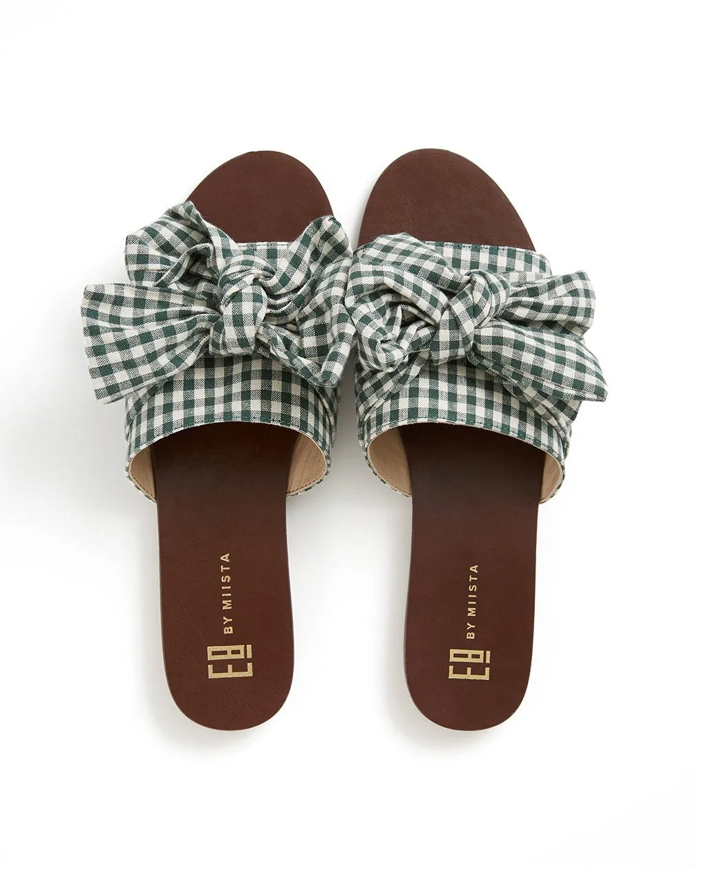 Peggy Sandal - Dark Green Gingham