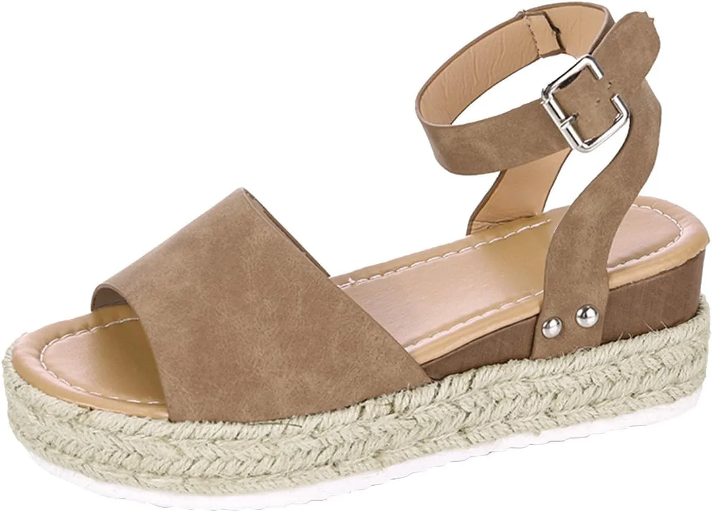 peqiut Sandals for Women with Ankle Strap Wedges Platform Fashion Ladies Sandals Women