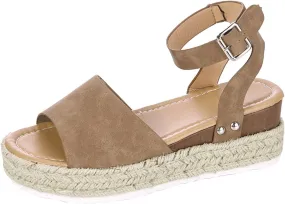 peqiut Sandals for Women with Ankle Strap Wedges Platform Fashion Ladies Sandals Women