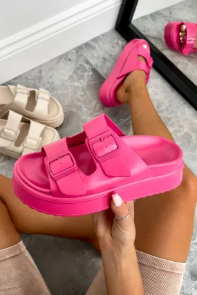 REMMY Chunky Buckle Sandals - Pink