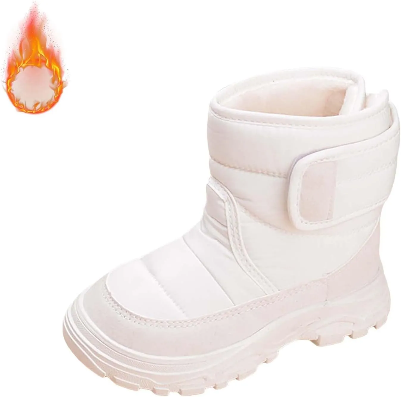 Snow Boots for Kids Boys Girls Winter High Top Non-Slip Shoes Cold Weather Faux Fr Lined Outdoor Sport Sneaker