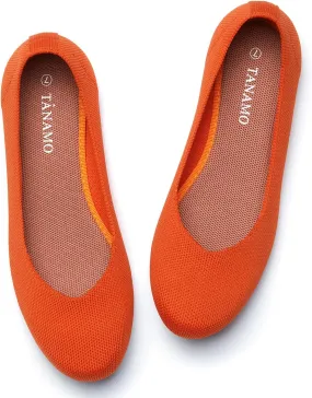 Tanamo Women's Flat Ballet Shoes Knit Flat Shoes for Women Round Toe Slip on Women Flats for Dressy Casual Office Work Wedding Comfort Soft