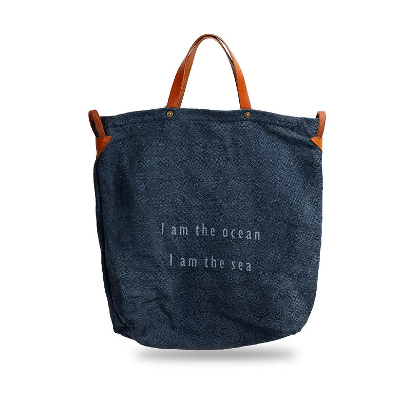 Tote Canvas Bag Literary Style Large Capacity Single Shoulder Backpack Crossbody Bag-i7bags