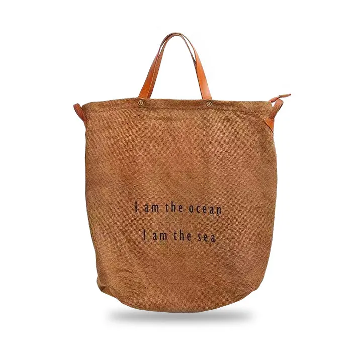 Tote Canvas Bag Literary Style Large Capacity Single Shoulder Backpack Crossbody Bag-i7bags
