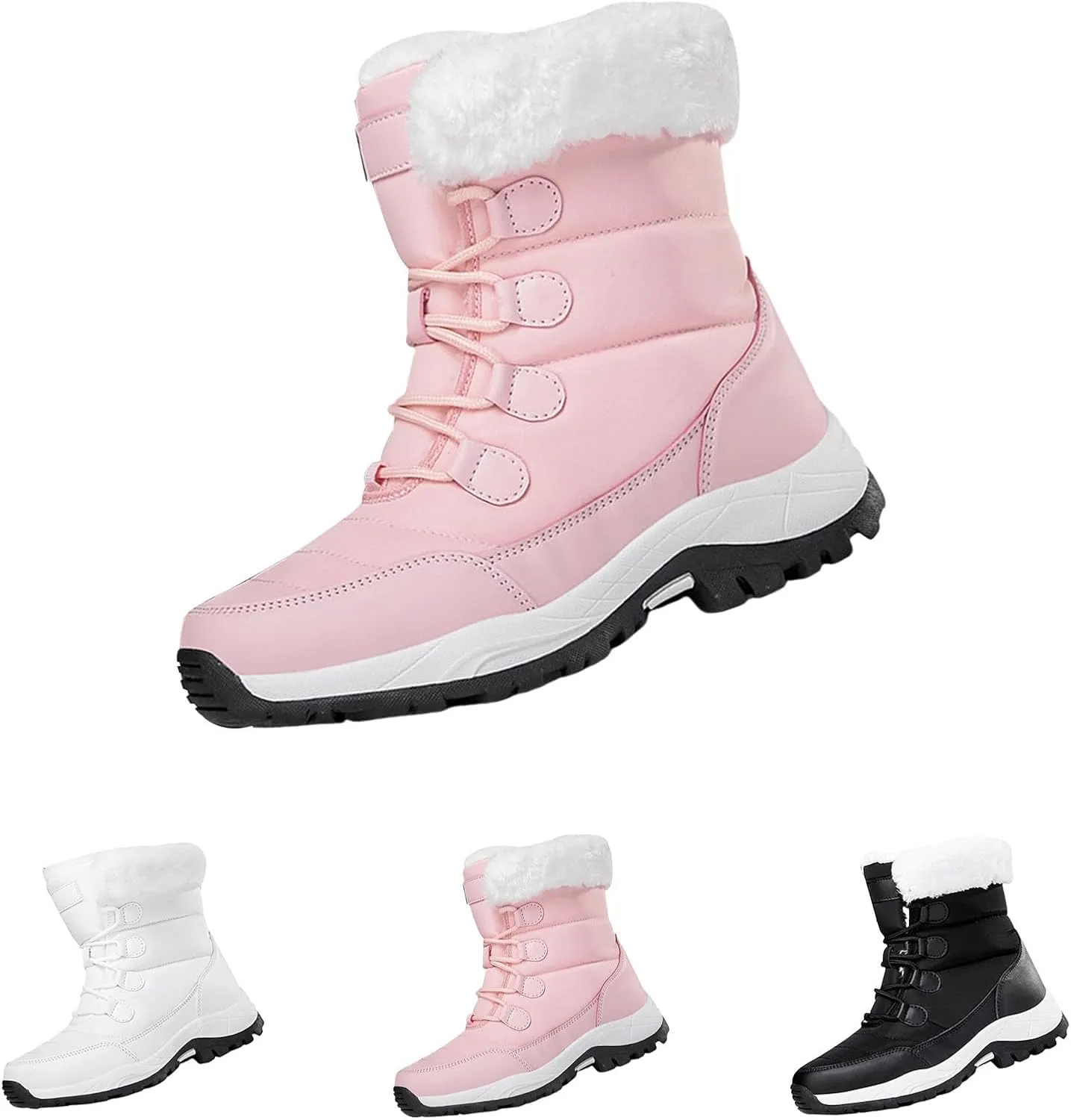 Warm Winter Boots Women Shoes Anti Slip Ankle Boots For Women Snow Boots Waterproof Plush Lined Short Boots Women