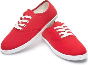 Women Canvas Sneakers Cute Walking Shoes Classic Canvas Shoes Comfort Lace Up Tennis Shoes Lightweight Textile Flats Shoes Foam Flat Shoes Biscuit Shoes