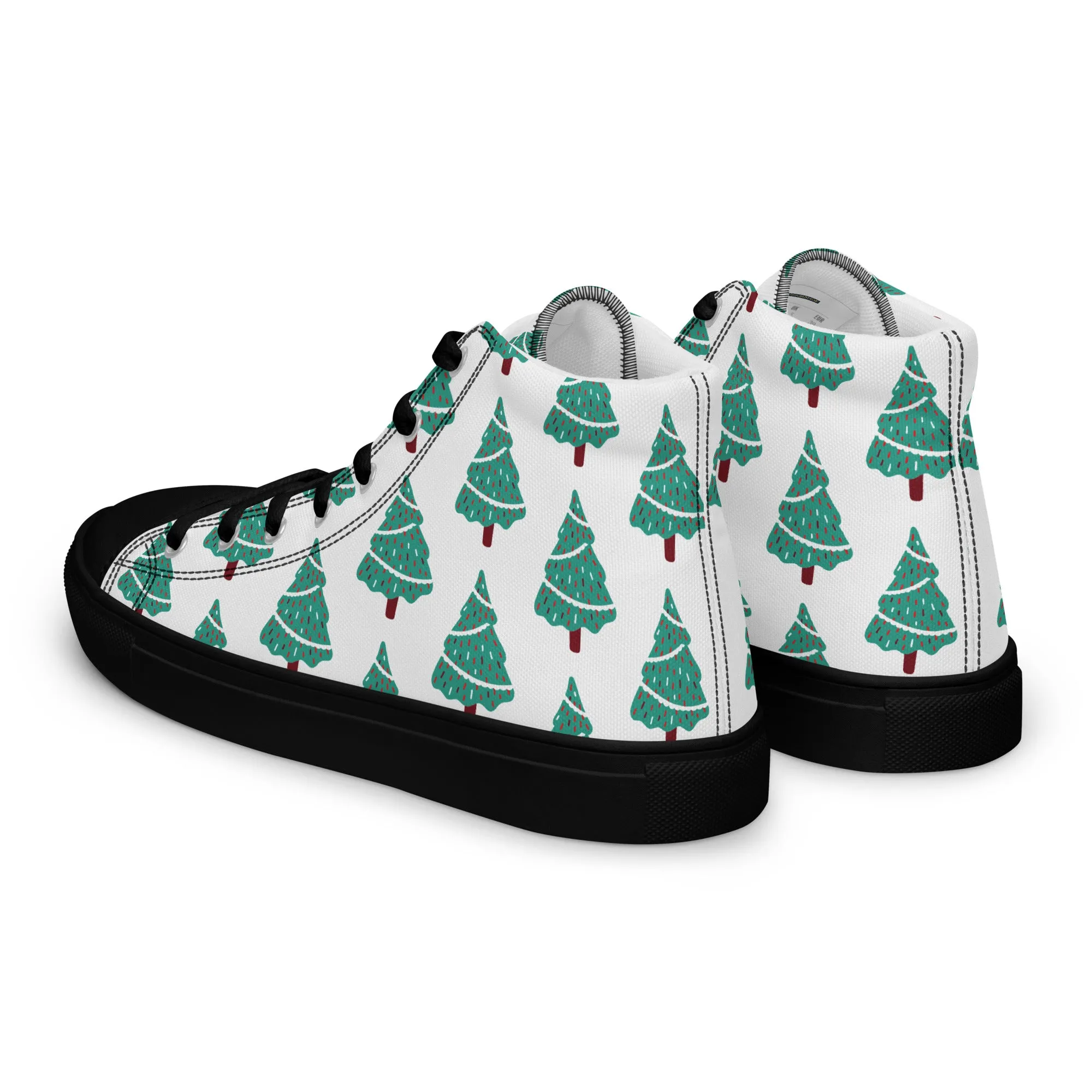 Women Christmas High Top Canvas Shoes (Glamourange Holiday Magic Canvas Shoes For Women - 0011)