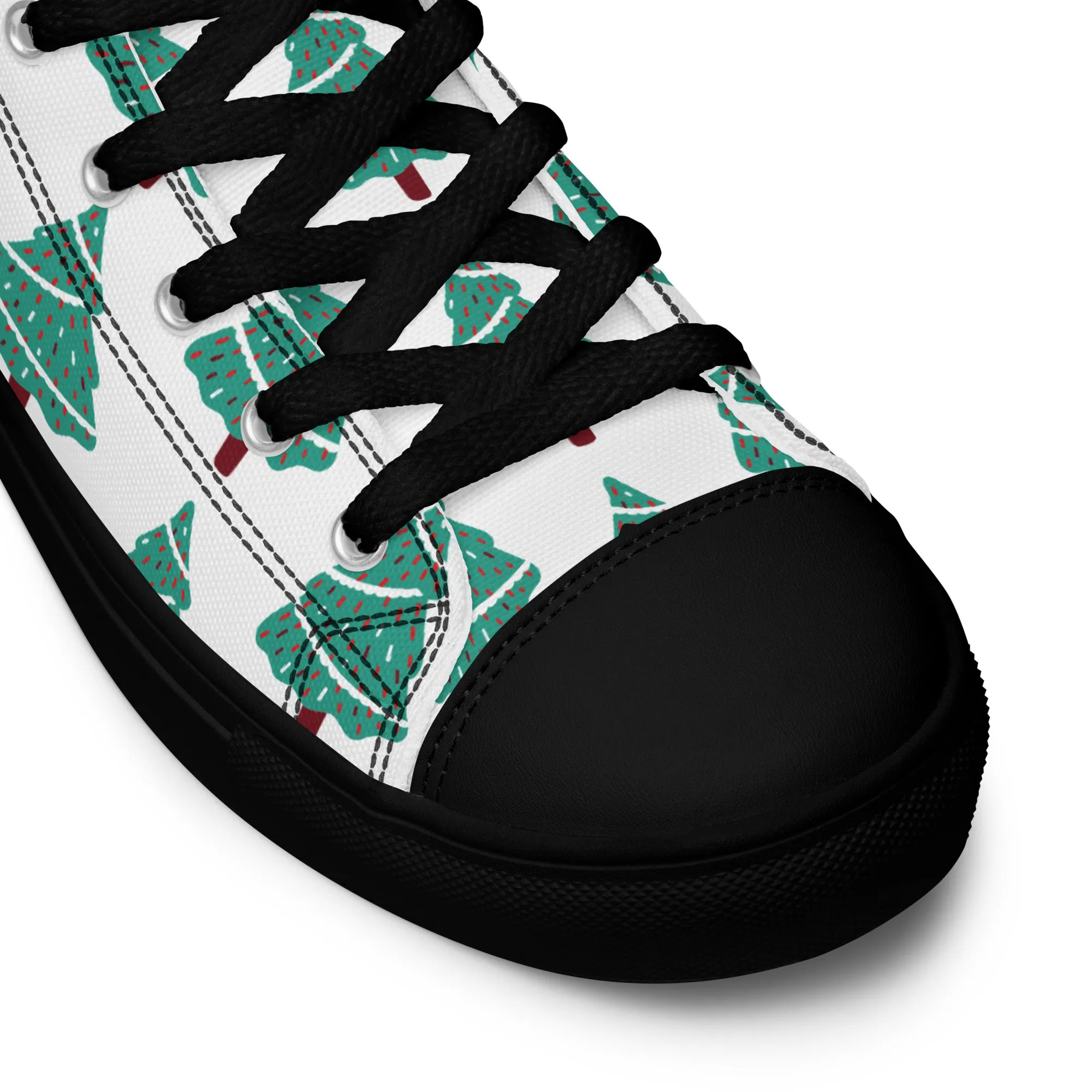 Women Christmas High Top Canvas Shoes (Glamourange Holiday Magic Canvas Shoes For Women - 0011)
