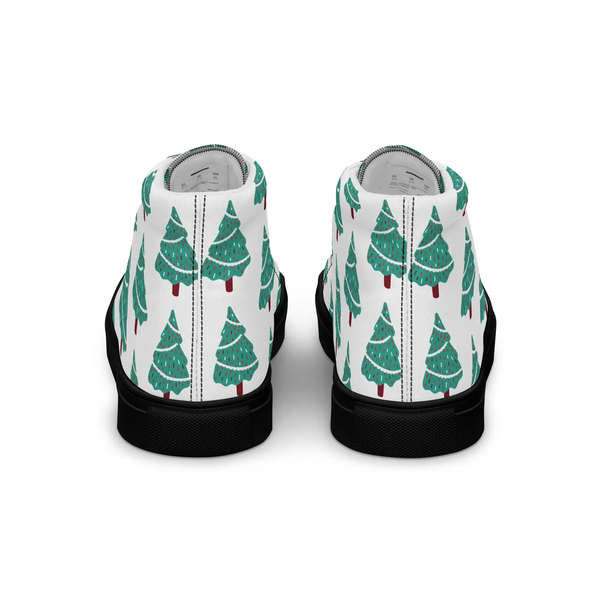 Women Christmas High Top Canvas Shoes (Glamourange Holiday Magic Canvas Shoes For Women - 0011)