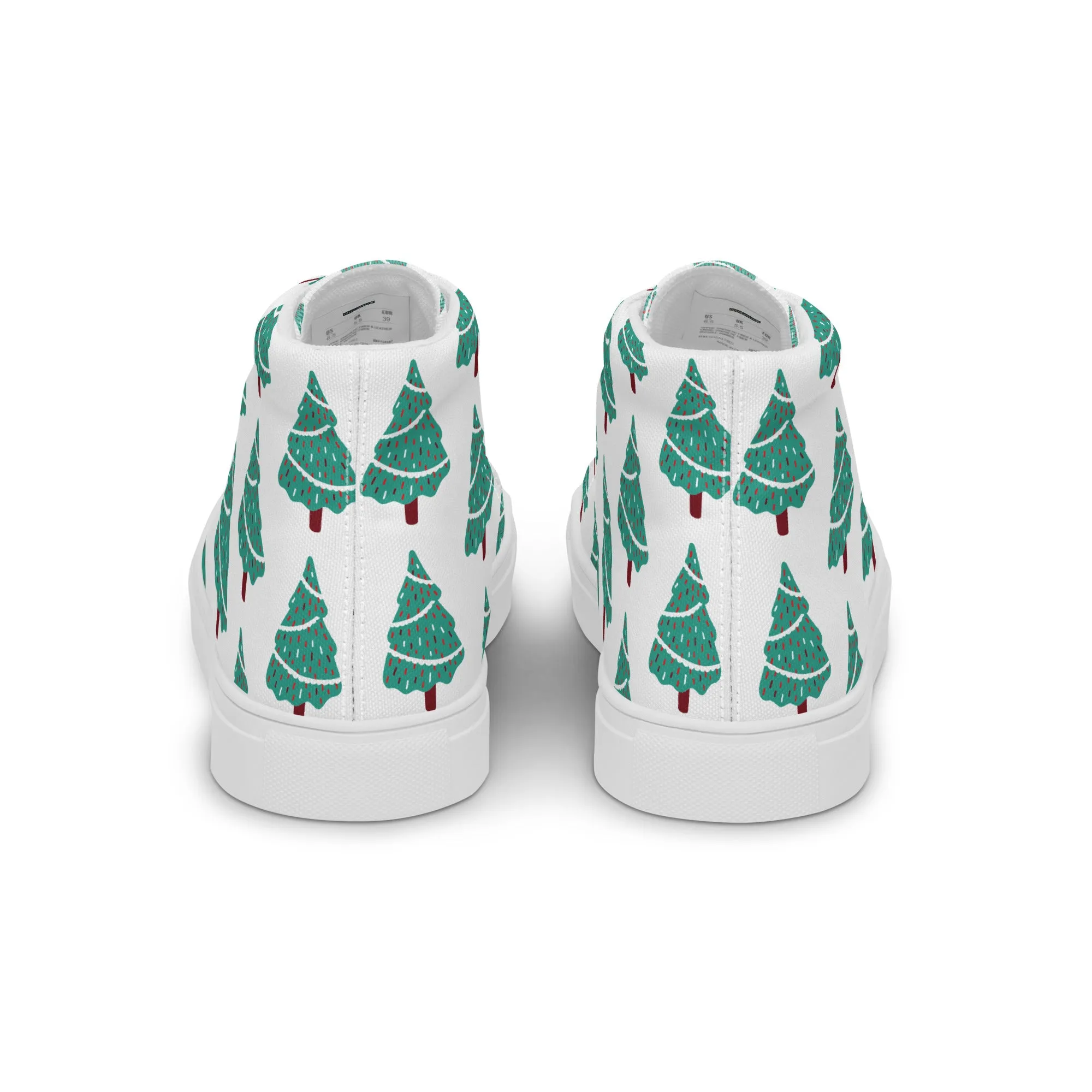 Women Christmas High Top Canvas Shoes (Glamourange Holiday Magic Canvas Shoes For Women - 0011)