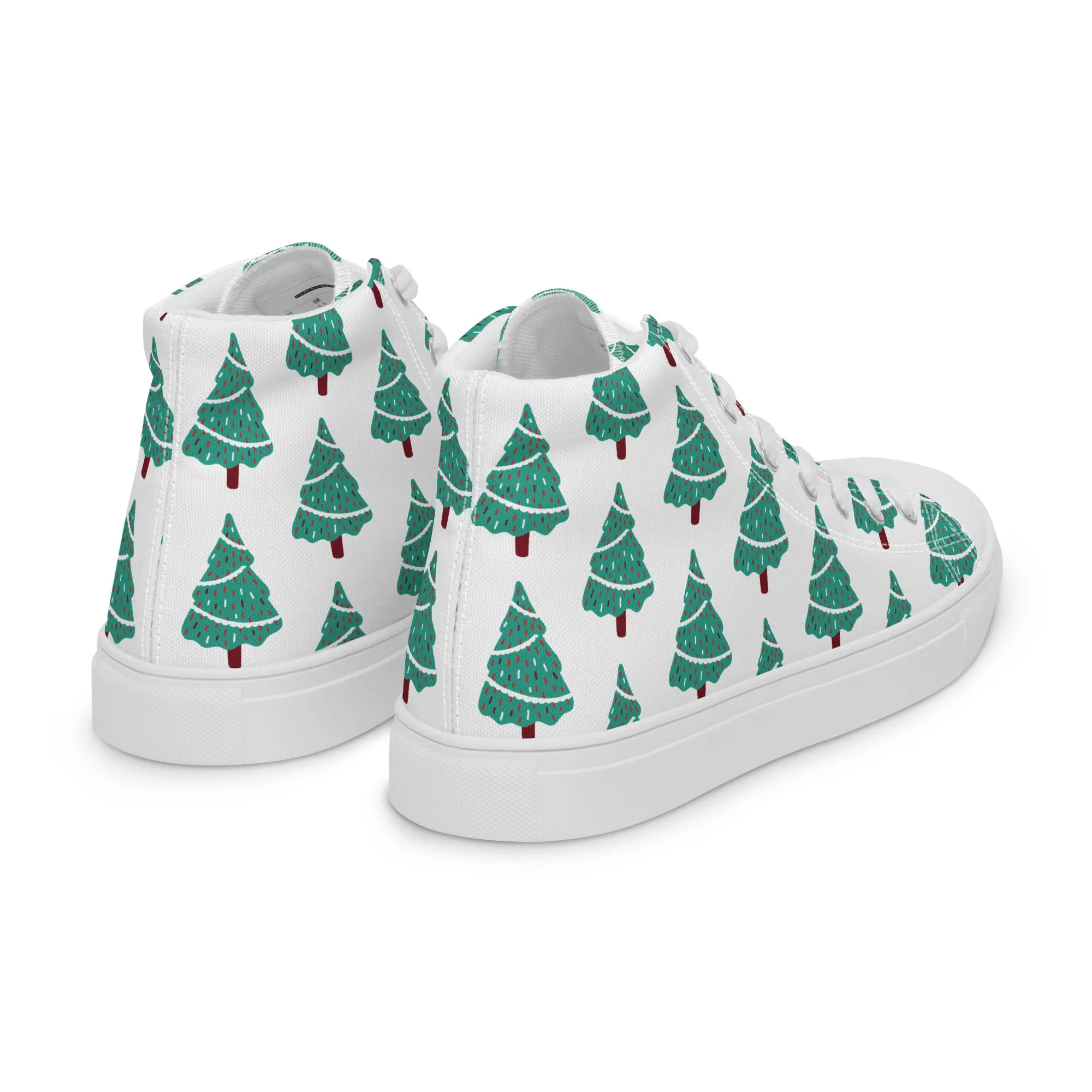 Women Christmas High Top Canvas Shoes (Glamourange Holiday Magic Canvas Shoes For Women - 0011)