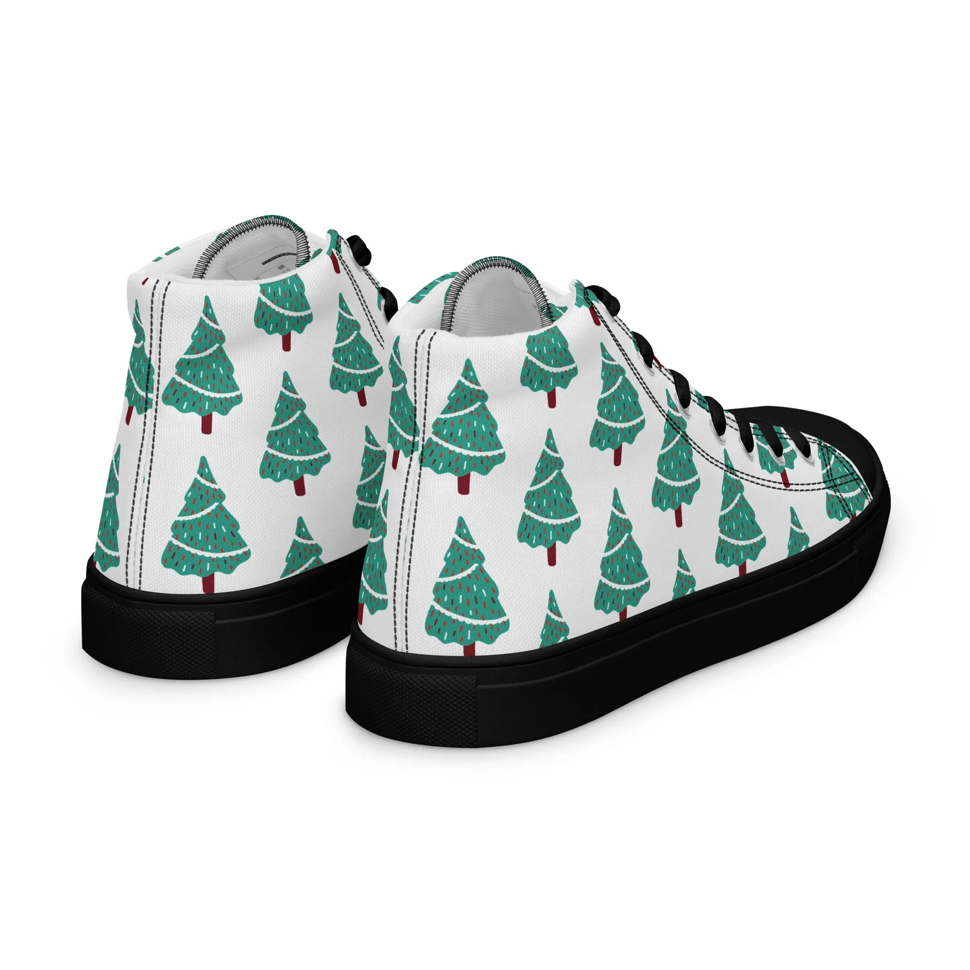 Women Christmas High Top Canvas Shoes (Glamourange Holiday Magic Canvas Shoes For Women - 0011)