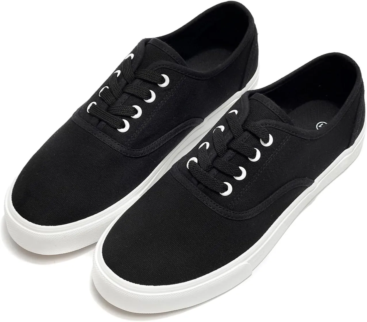Women's Canvas Shoes Low Top Fashion Classic Slip on Canvas Sneakers Lace-up Walking Shoes Tennis Shoes