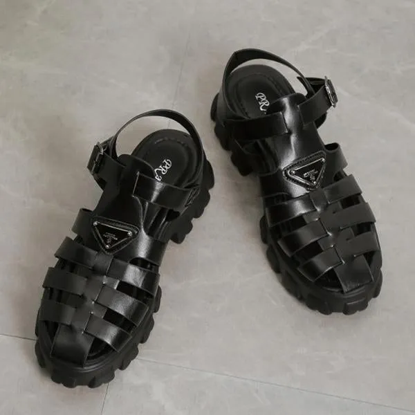 Women's Casual Platform Hollow Roman Sandals 22899739S