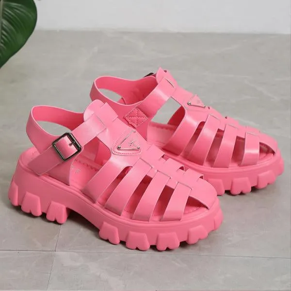 Women's Casual Platform Hollow Roman Sandals 22899739S