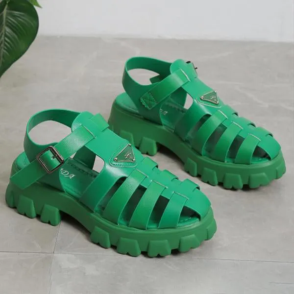 Women's Casual Platform Hollow Roman Sandals 22899739S