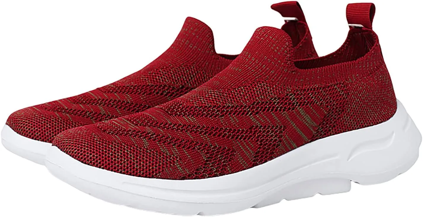 Womens Platform Sneakers White Tennis Shoes Slip On Shoes Women Wide Width Black Shoes Women Wide Women's Fashion Sport Breathable Mesh Platform Sneakers Zapatos para Correr De Mujer